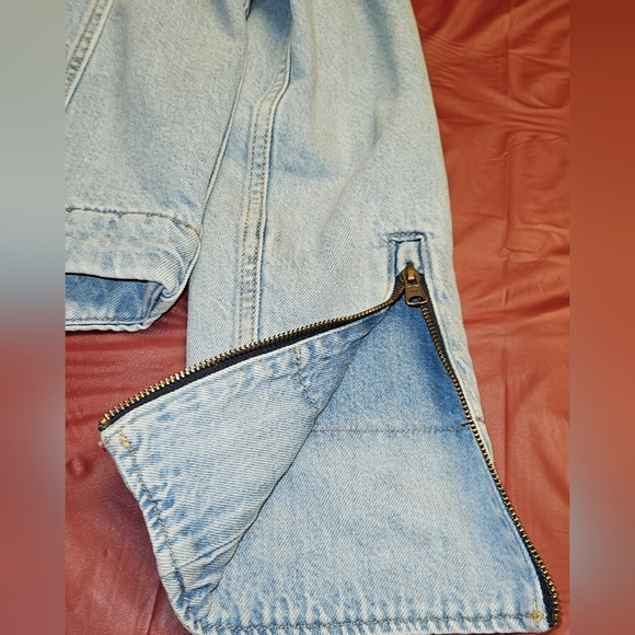 Levis Premium Retro Sherpa Trucker Jacket  Long Zip Bell Sleeves szM E.U.C. - Picture 11 of 12